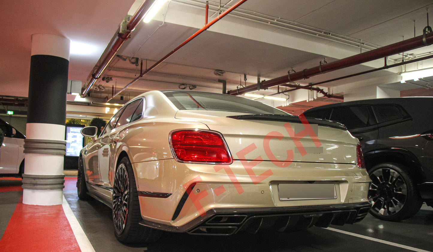 Keyvany style rear bumper with carbon rear diffsuer kit fit new Bentley Flying Spur 2019UP W12