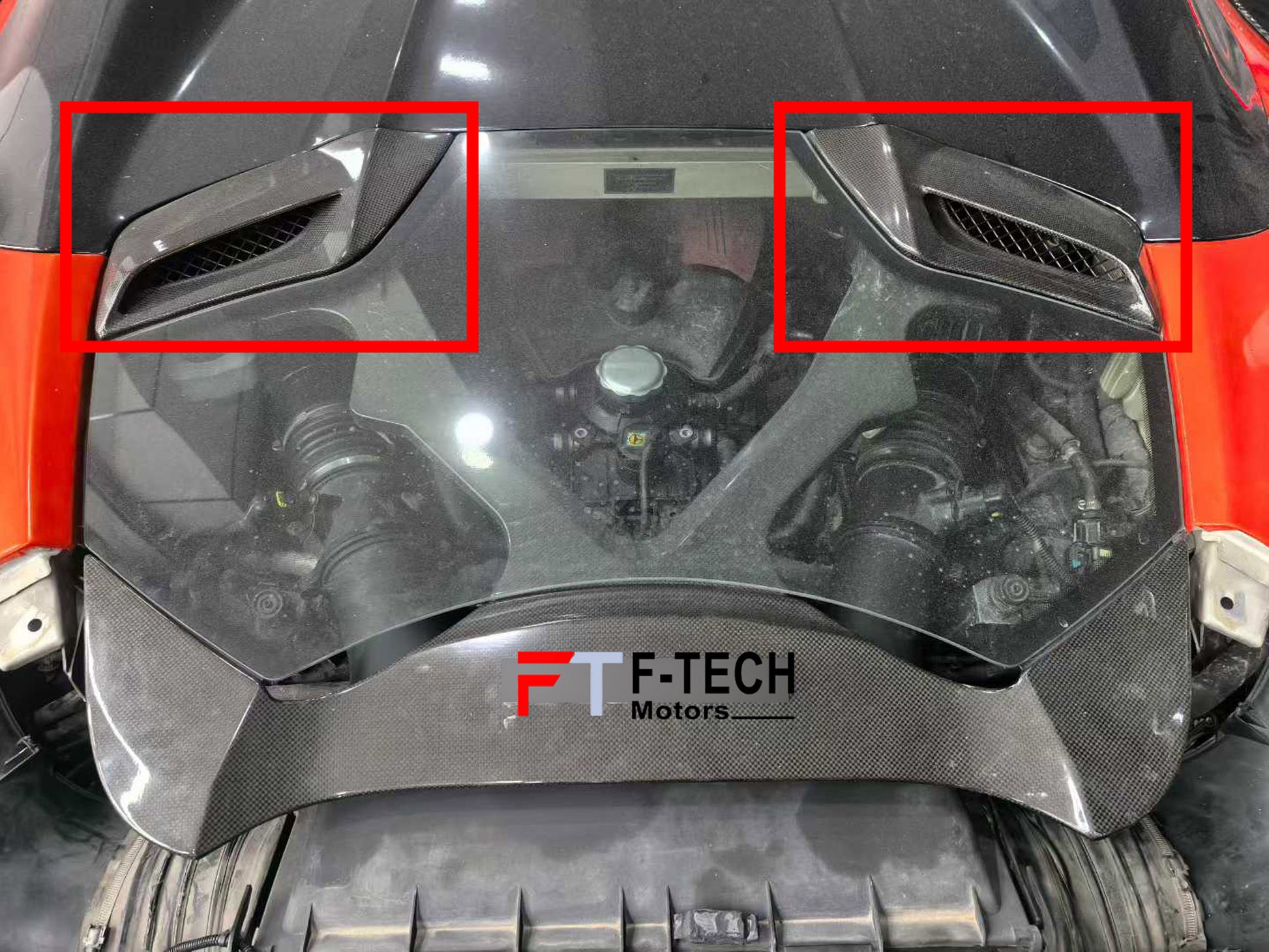 Carbon Fiber Rear Engine Air Intake For Ferrari 488 Spider 2015 - 2019