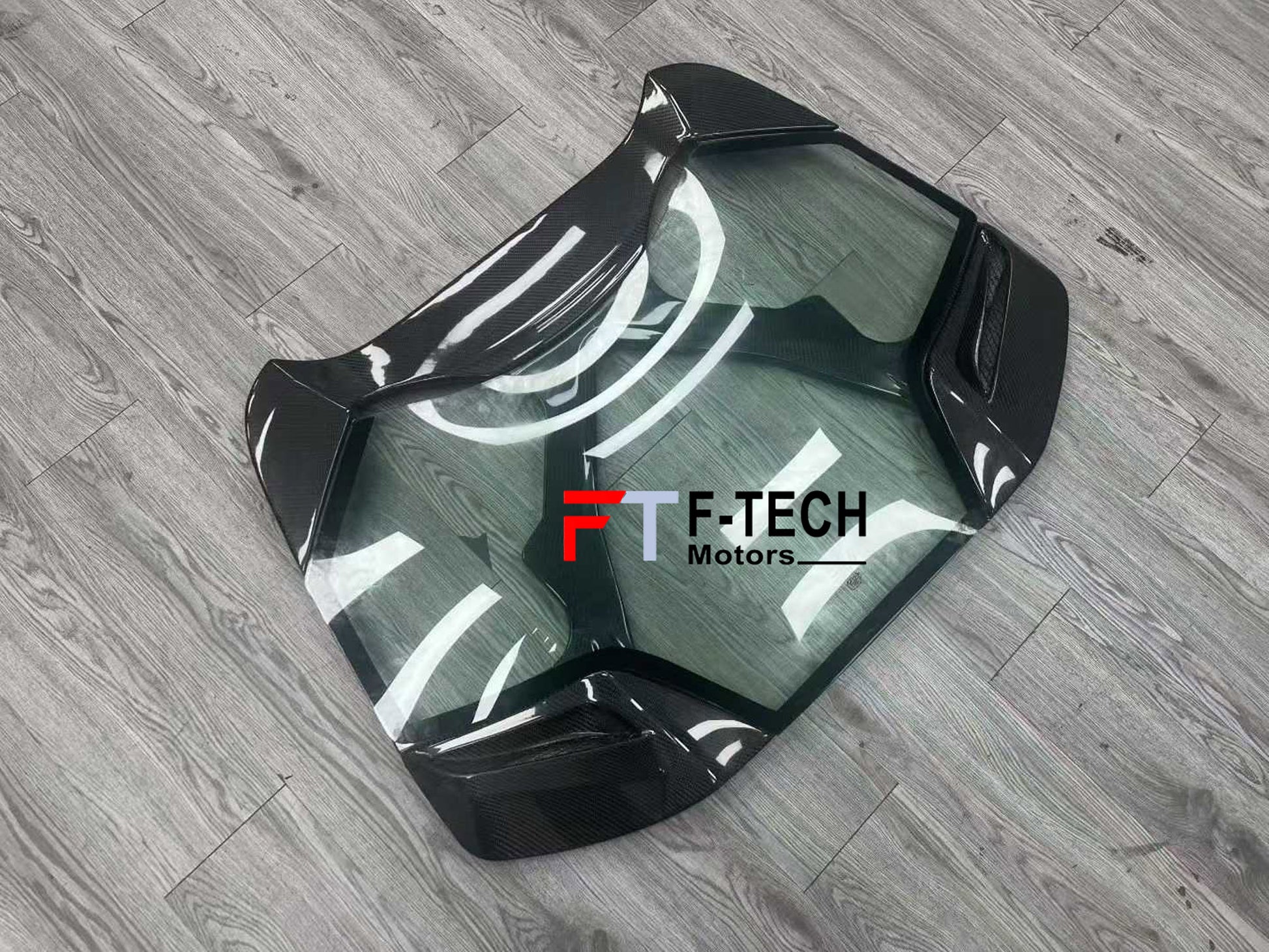 Carbon Fiber Rear Engine Cover Transparent For Ferrari 488 Spider 2015 - 2019