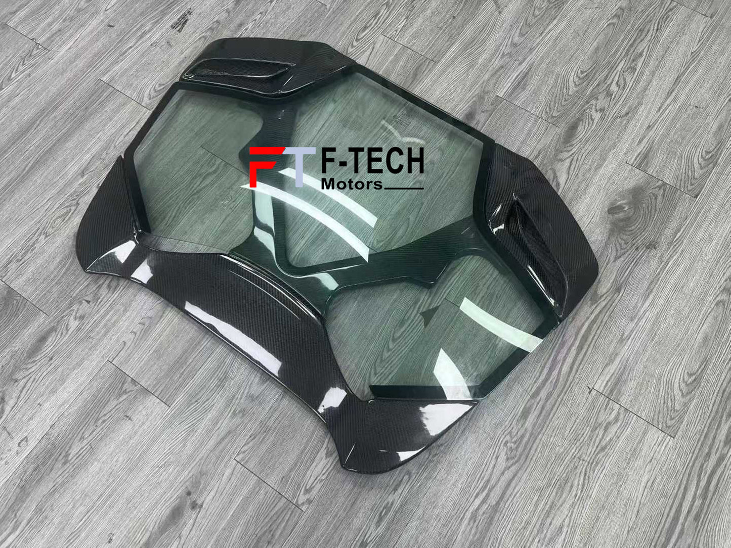 Carbon Fiber Rear Engine Cover Transparent For Ferrari 488 Spider 2015 - 2019