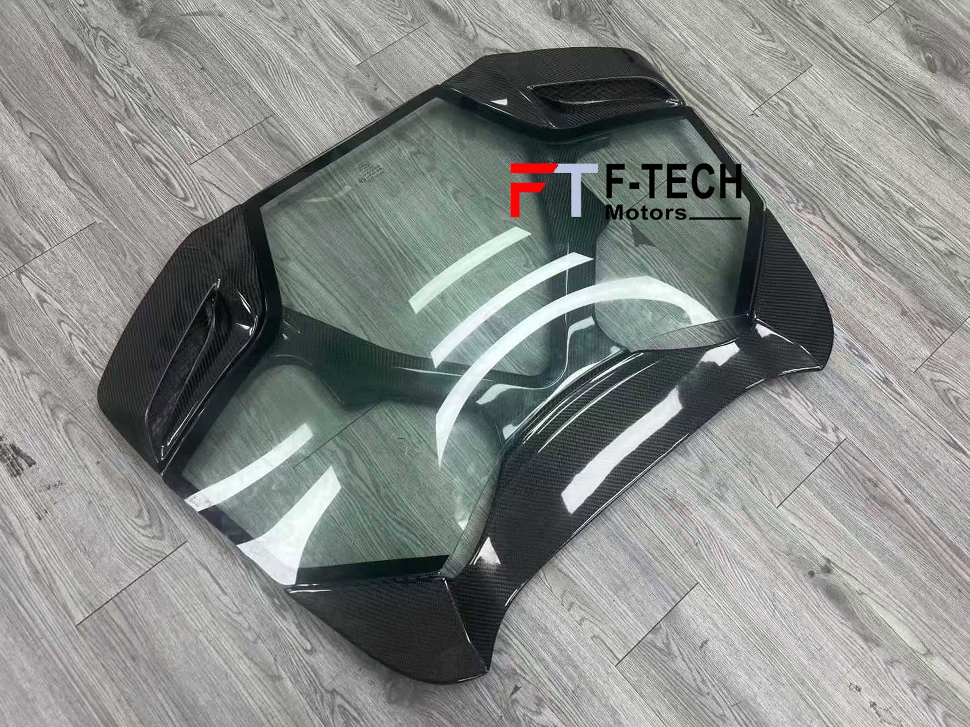 Carbon Fiber Rear Engine Cover Transparent For Ferrari 488 Spider 2015 - 2019