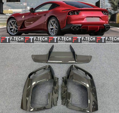 Dry Carbon Fiber OEM Rear Diffuser Spoiler For Ferrari 812 Superfast 2017 - 2024