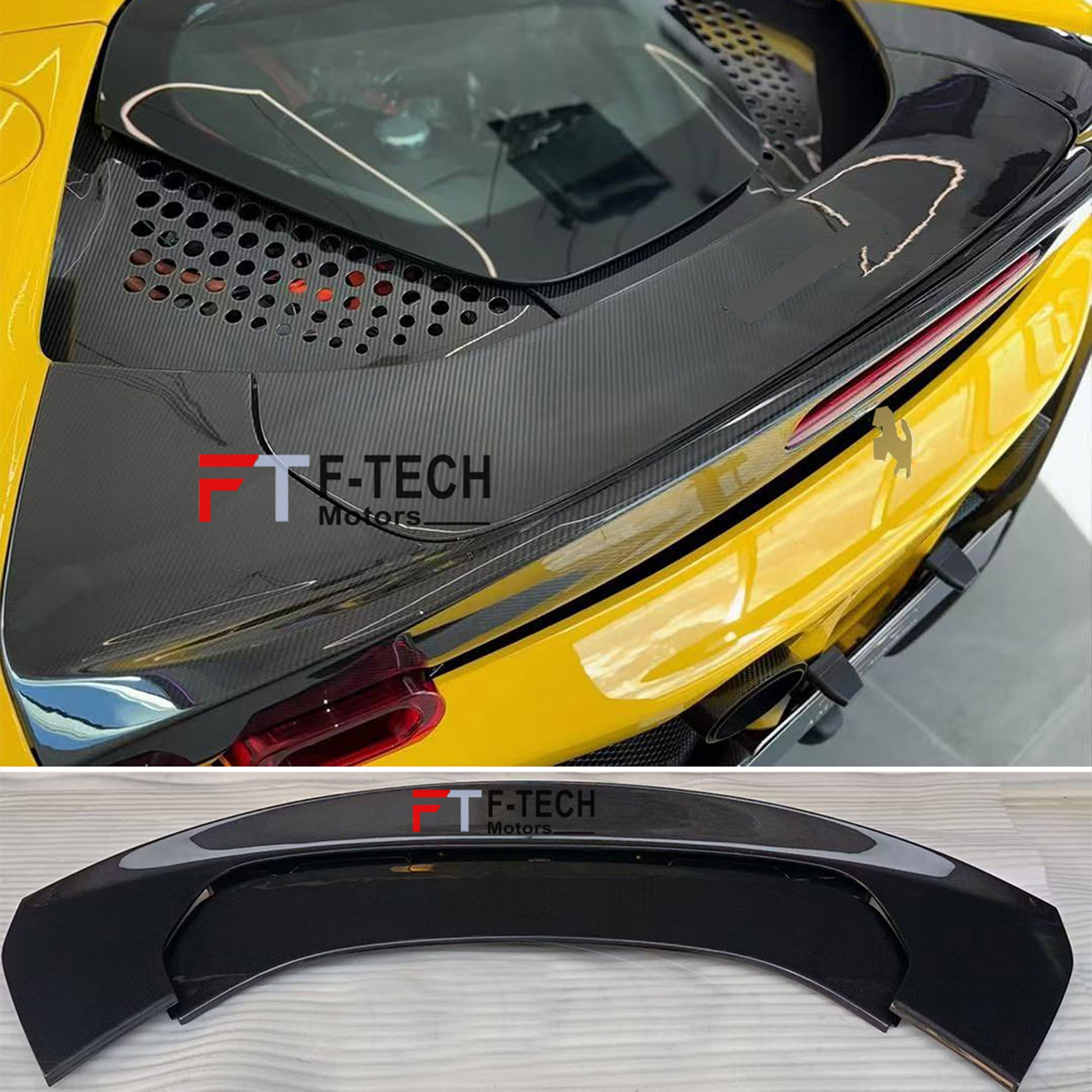 Dry Carbon Rear Spoiler For Ferrari SF90 Stradale 2019-2024