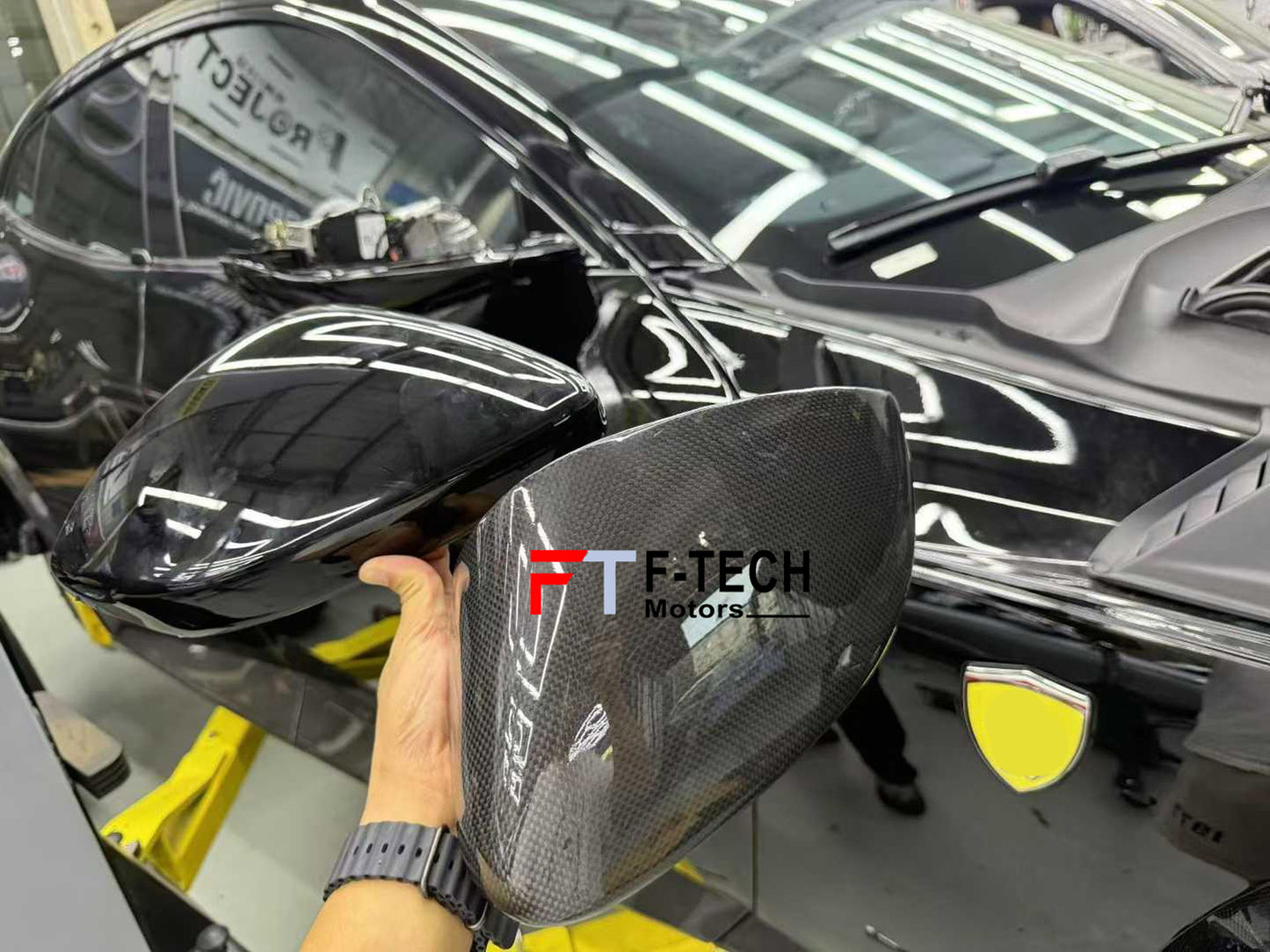 Dry Carbon Mirror Covers Housing For Ferrari Purosangue FUV 2023+