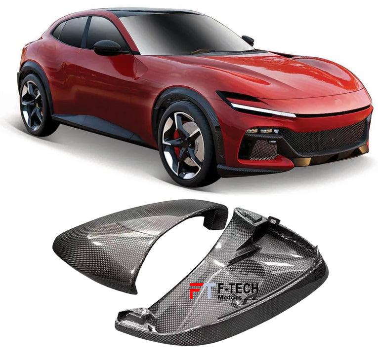 Dry Carbon Mirror Covers Housing For Ferrari Purosangue FUV 2023+