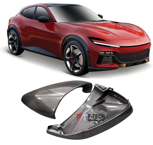Dry Carbon Mirror Covers Housing For Ferrari Purosangue FUV 2023+