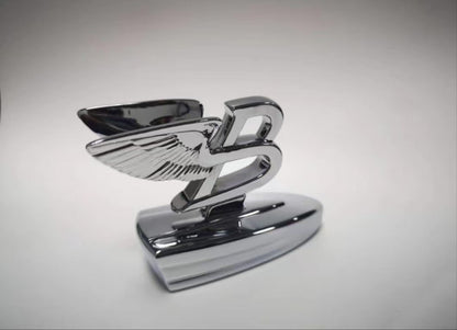 Silver polished Flying B hood bonnet mascot ornament emblem for Bentley Flying Spur 2019 - 2023