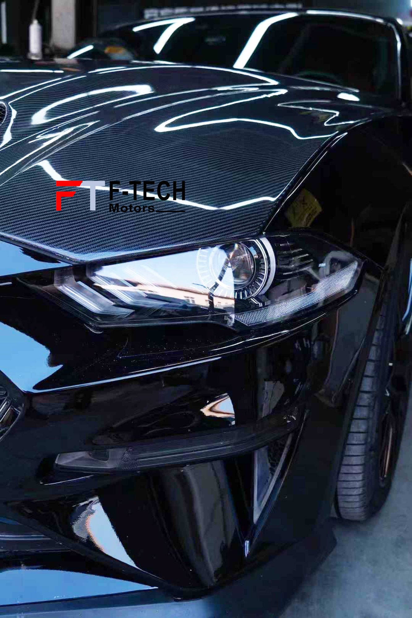 Carbon fiber hood bonnet for Ford Mustang 6 Gen S550 2018 - 2023
