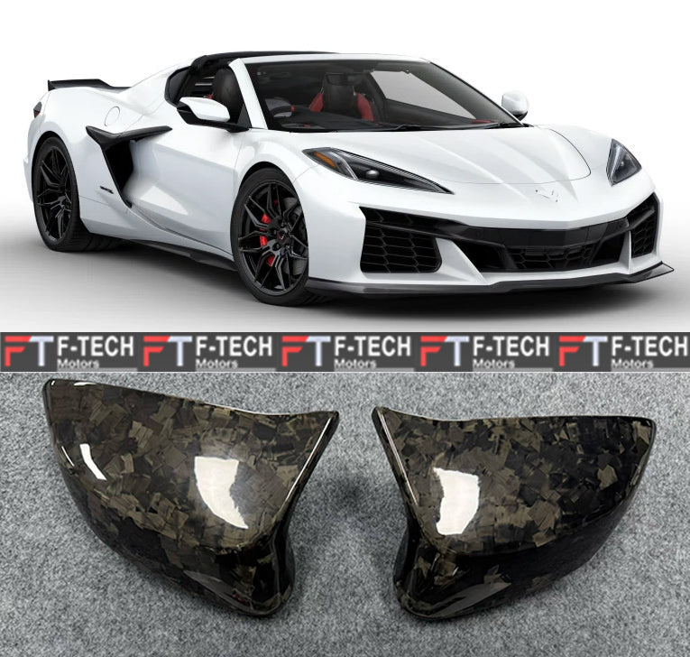 Forged Carbon Fiber Mirror Covers For Chevrolet Corvette C8 2020 - 2026