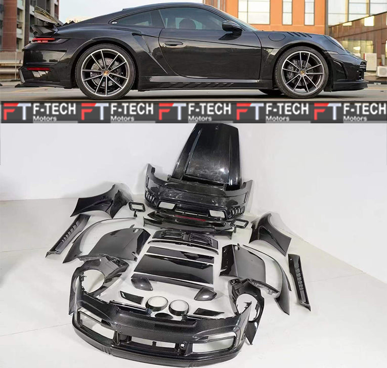 Dry Carbon Fiber Body Kit for Porsche 911 992.1 Turbo S (2019–2024) Stinger GTR