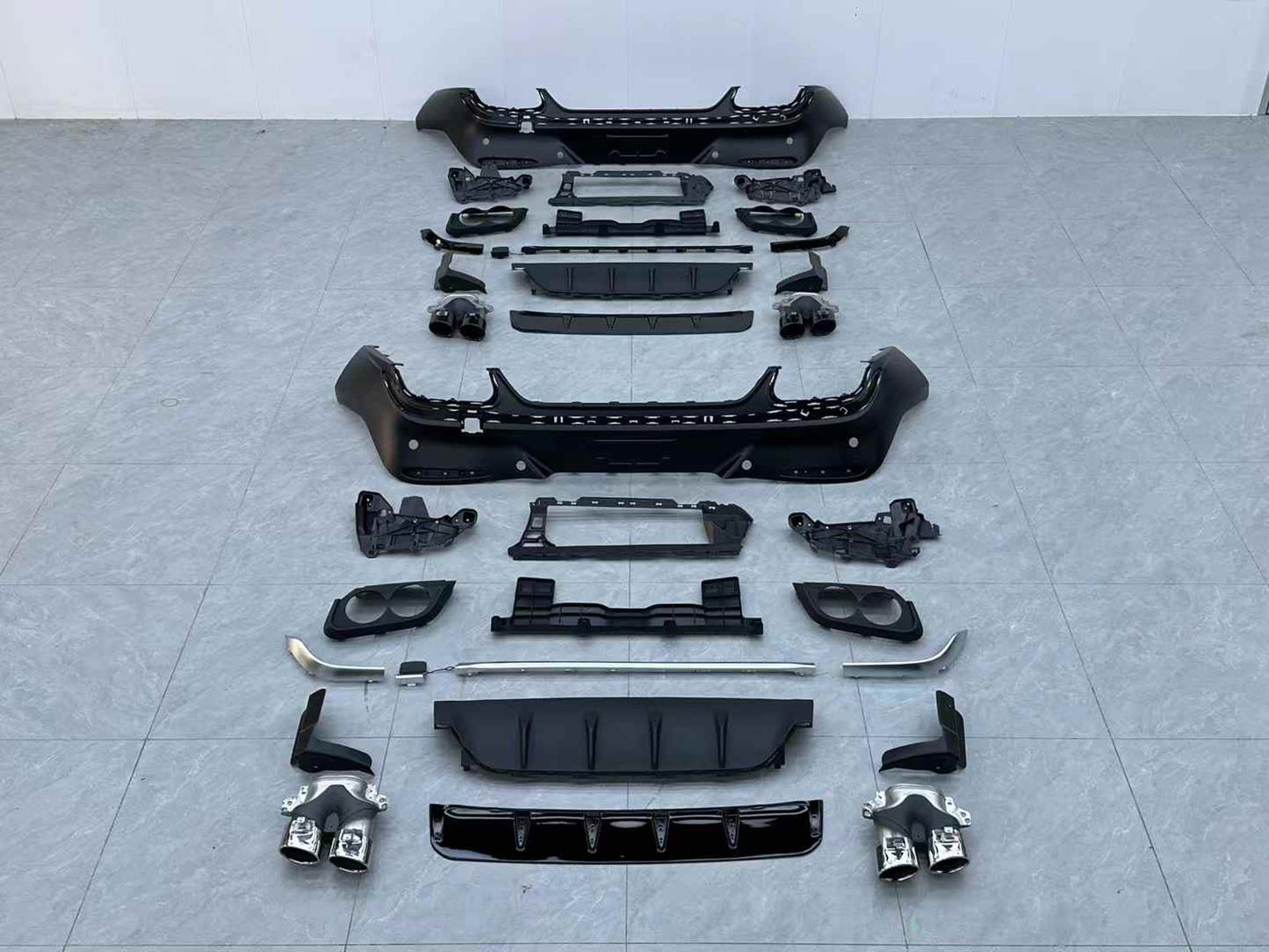 Rear diffuser with exhaust tips GLC43 AMG style for Mercedes Benz GLC Coupe C254 2024+