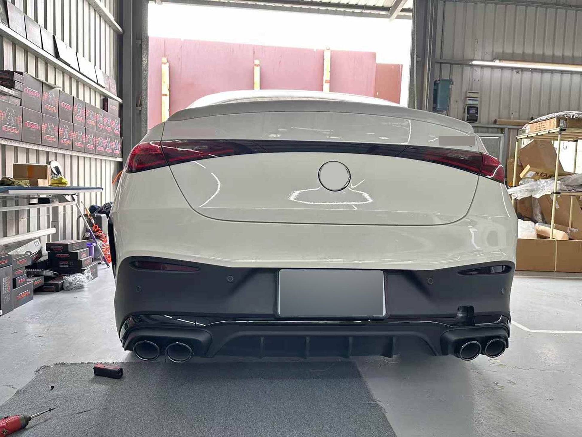 Rear diffuser with exhaust tips GLC43 AMG style for Mercedes Benz GLC Coupe C254 2024+