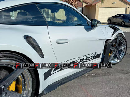 GT3 RS Dry Carbon Side Air Intakes For Porsche 911 992.1 Turbo S 2019 - 2024