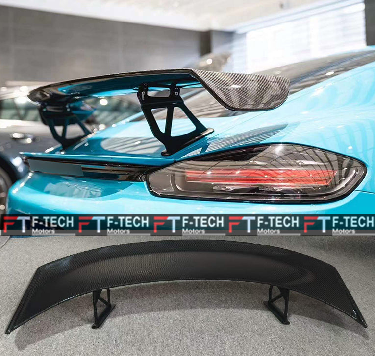 Dry Carbon Fiber GT4 Spoiler For Porsche 718 Cayman 982 2016 - 2025