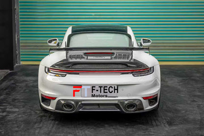 GT3 Style Dry Carbon Rear Wing Spoiler For Porsche 911 992.1 Carrera 4 S 2019 - 2024