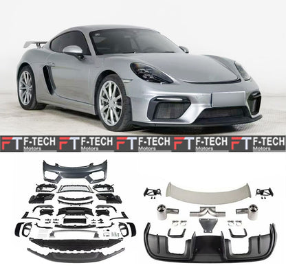 Porsche 718 Cayman Boxster 982 GT4 Conversion Body Kit (2016+)
