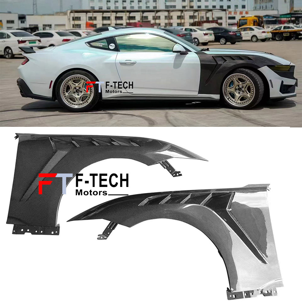Dry Carbon Fiber Front Fenders For Ford Mustang S650 2024+ GTD