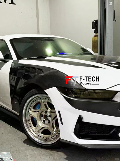 Dry Carbon Fiber Front Fenders For Ford Mustang S650 2024+ GTD