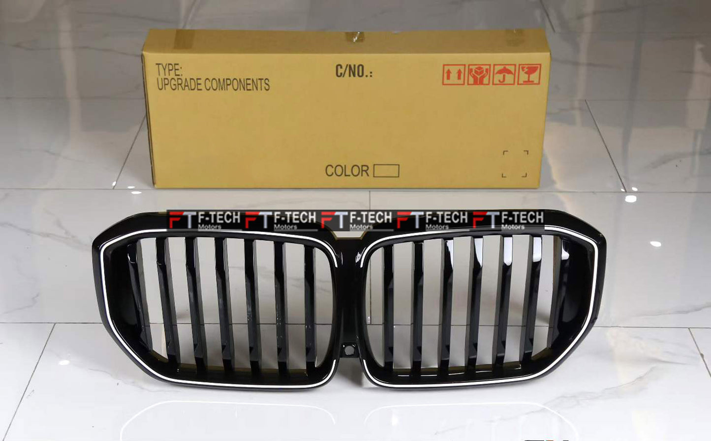 Gloss Black Illuminated LED Front Grille For BMW X5 G05 LCI 2019 - 2027