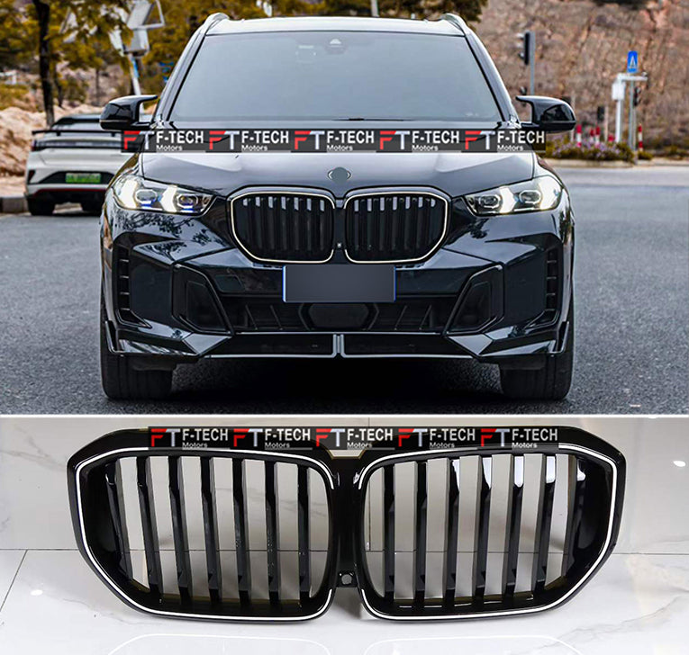 Gloss Black Illuminated LED Front Grille For BMW X5 G05 LCI 2019 - 2027