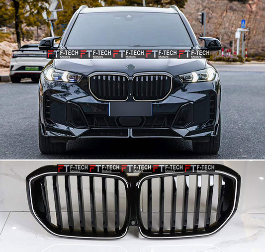 Gloss Black Illuminated LED Front Grille For BMW X5 G05 LCI 2019 - 2027