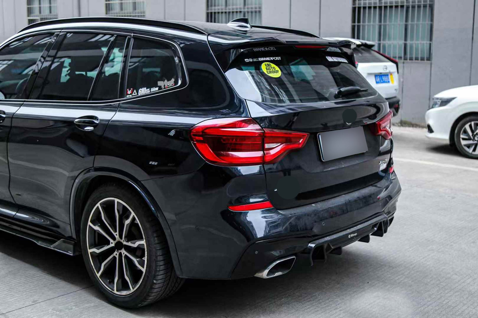 Gloss black rear roof spoiler for BMW X3 G01 2017-2022