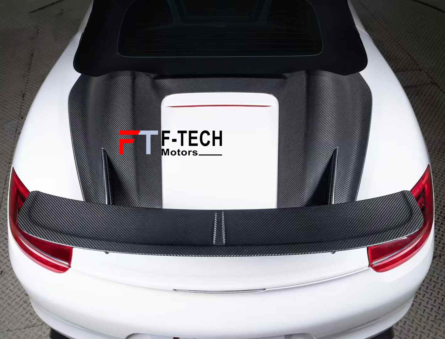 Dry Carbon Fiber Hump Style Trunk Deck Lid Spoiler for Porsche 718 Boxster 981 2013 - 2016