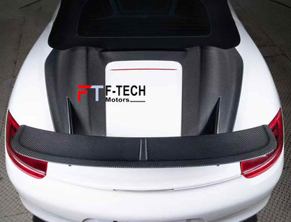 Dry Carbon Fiber Hump Style Trunk Deck Lid Spoiler for Porsche 718 Boxster 981 2013 - 2016