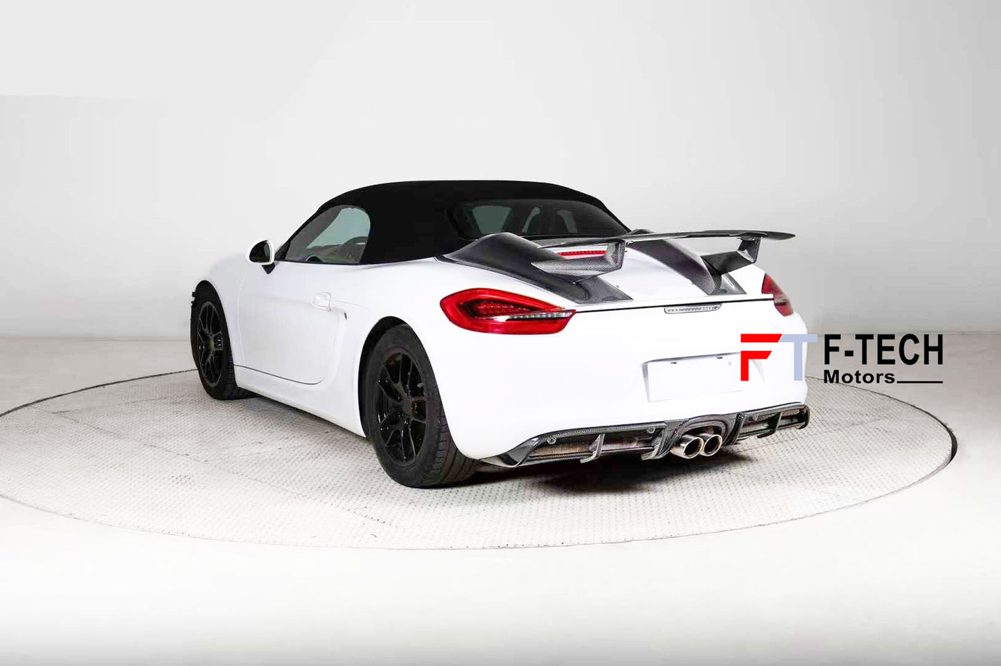 Dry Carbon Fiber Hump Style Trunk Deck Lid Spoiler for Porsche 718 Boxster 981 2013 - 2016