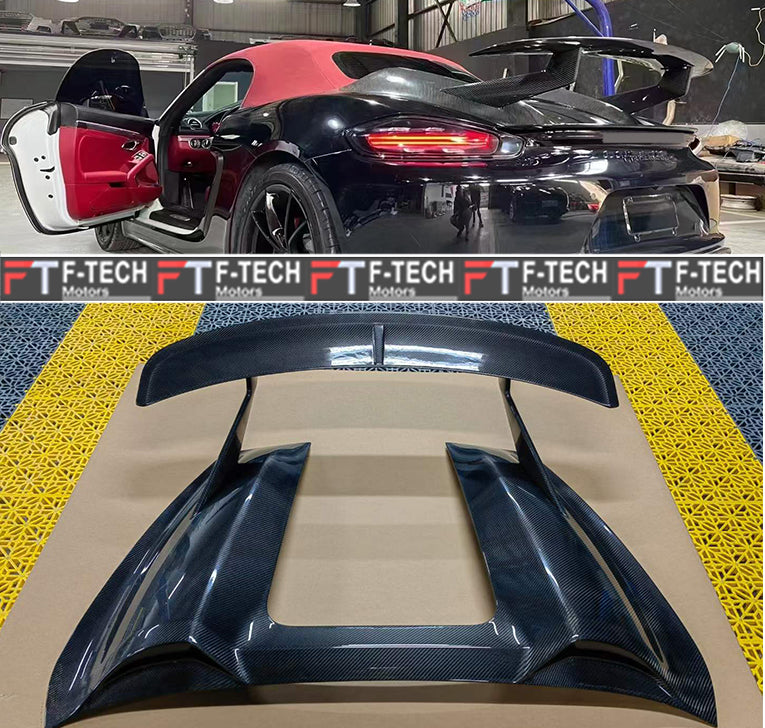 Carbon Fiber Hump Style Trunk Deck Lid Spoiler For Porsche 718 Boxster 982 2016+