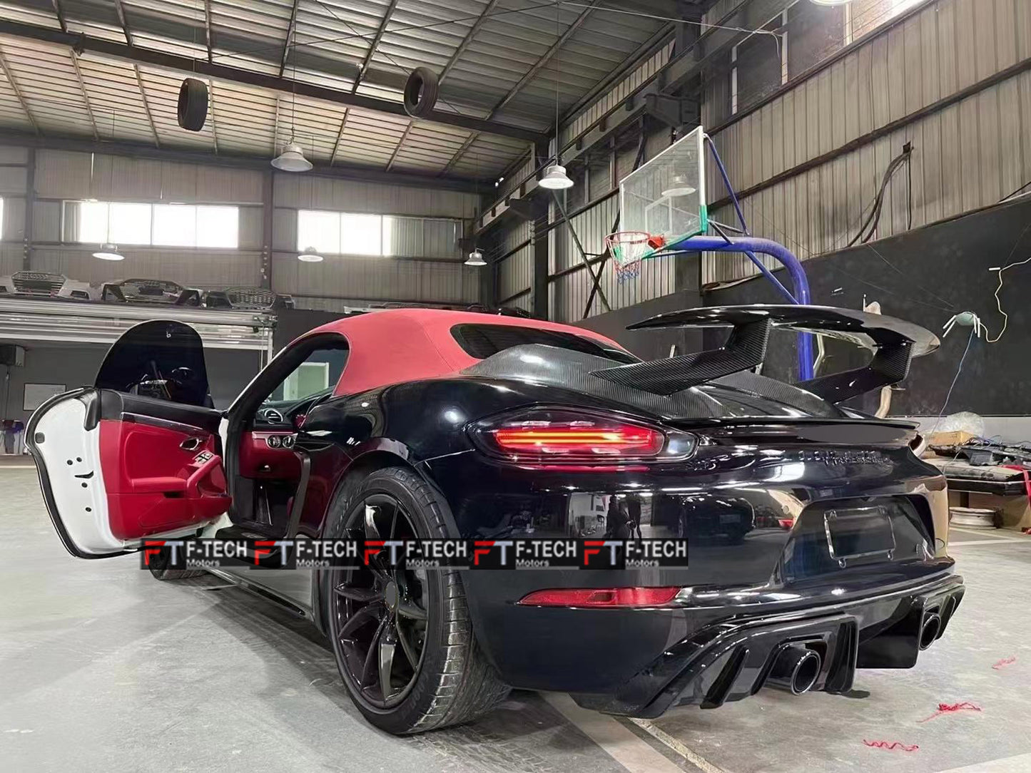 Carbon Fiber Hump Style Trunk Deck Lid Spoiler For Porsche 718 Boxster 982 2016+
