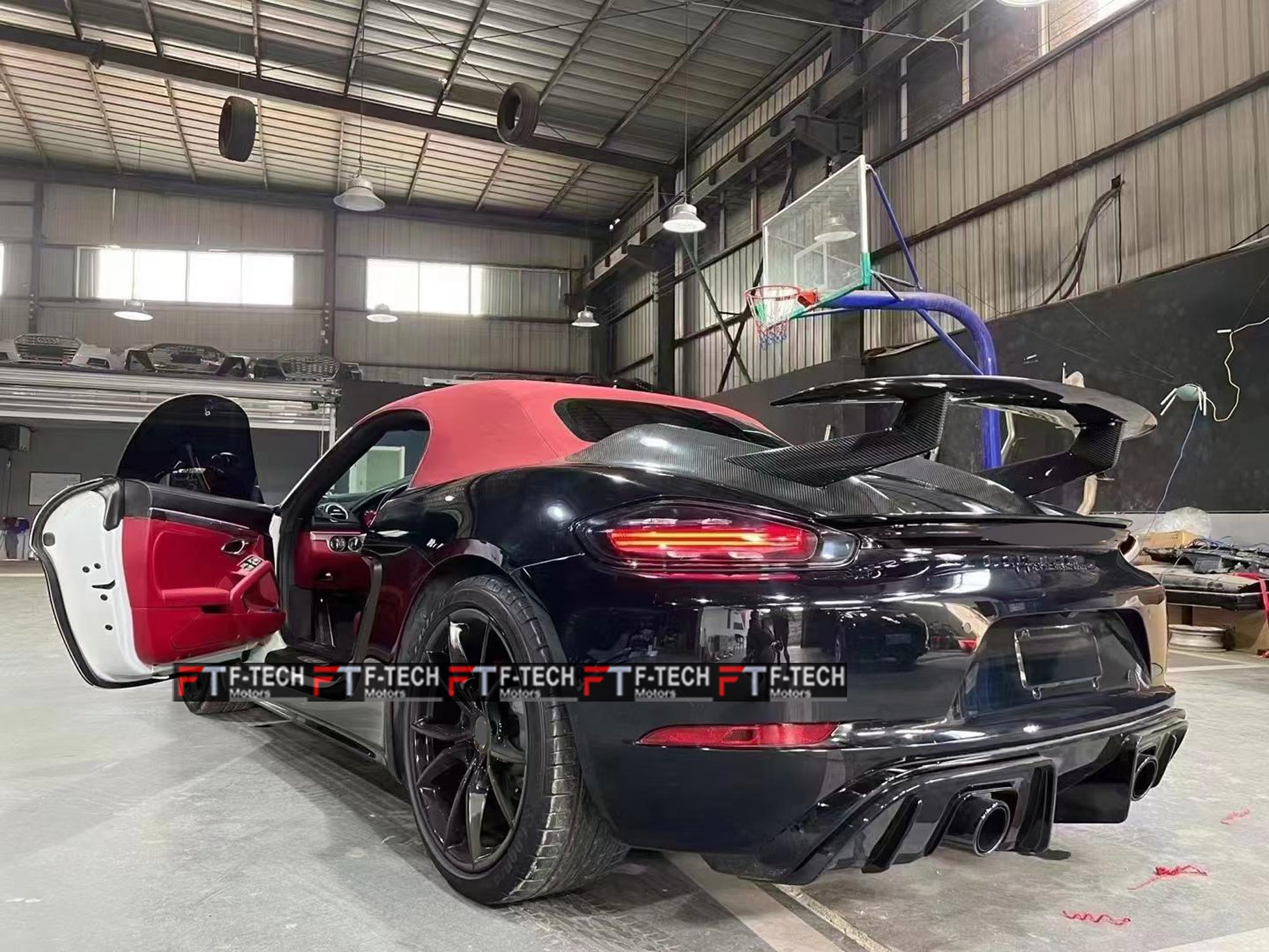 Carbon Fiber Hump Style Trunk Deck Lid Spoiler For Porsche 718 Boxster 982 2016+