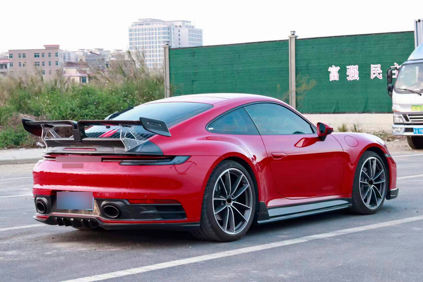 Carbon Fiber Body Kit fits Porsche 911 992 Carrera 4 S 2019 Present Front Lip | Hood | Side Skirts | Spoiler | Rear Diffuser Splitter techart style edition