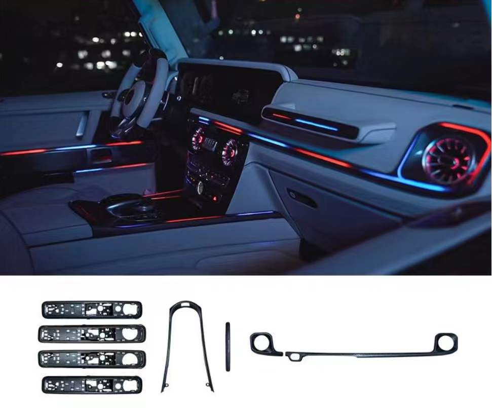 DRY CARBON INTERIOR TRIM KIT with AMBIENT LIGHT fits MERCEDES BENZ G CLASS W463A W464 G63 G550 AMG 2018+