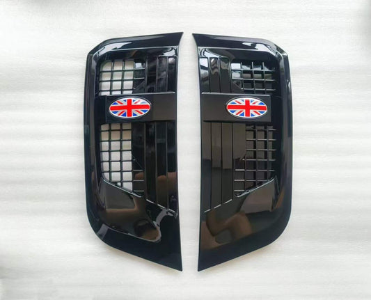 British Flag Style Plastic Fender Vents Trim fits New Land Rover Defender L663 90 / 110 2020 Present