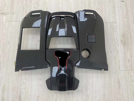 Dry carbon fiber engine cover kit fits Mercedes Benz G-Class W463A W464 G63 AMG 2019 Present Brabus G900 Style