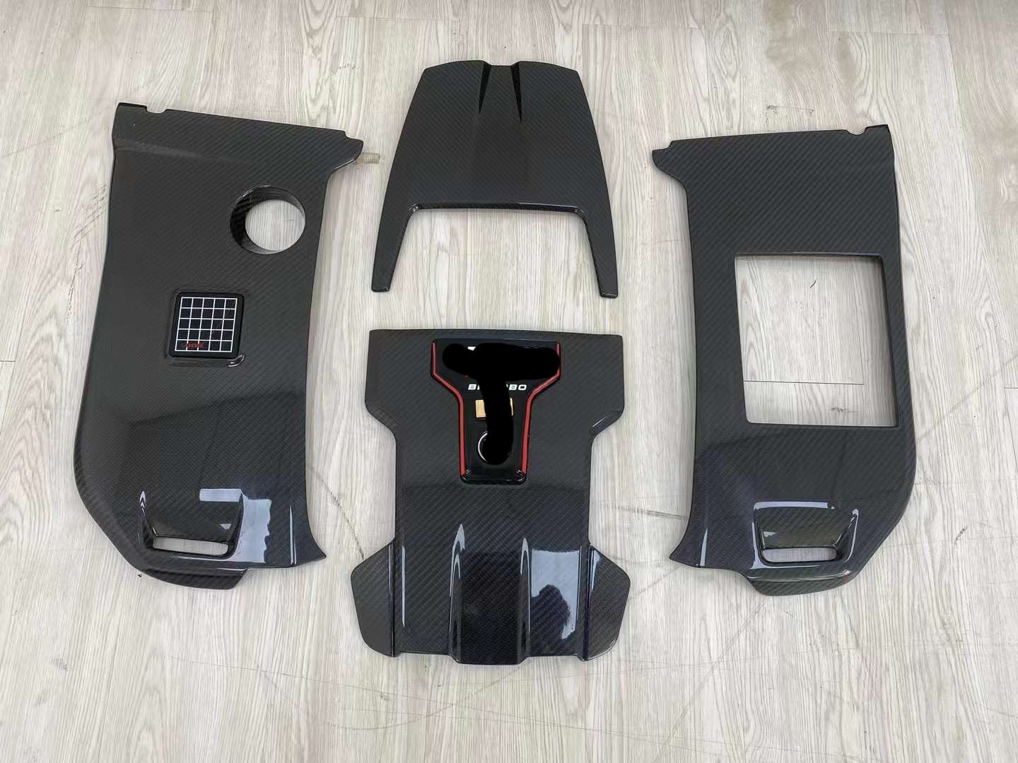 Dry carbon fiber engine cover kit fits Mercedes Benz G-Class W463A W464 G63 AMG 2019 Present Brabus G900 Style