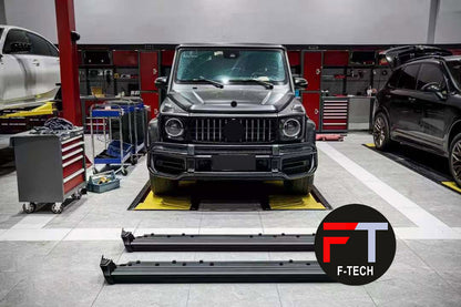 Black Side Step Bars fits Mercedes Benz G-class W464 G63 AMG 2018-2023