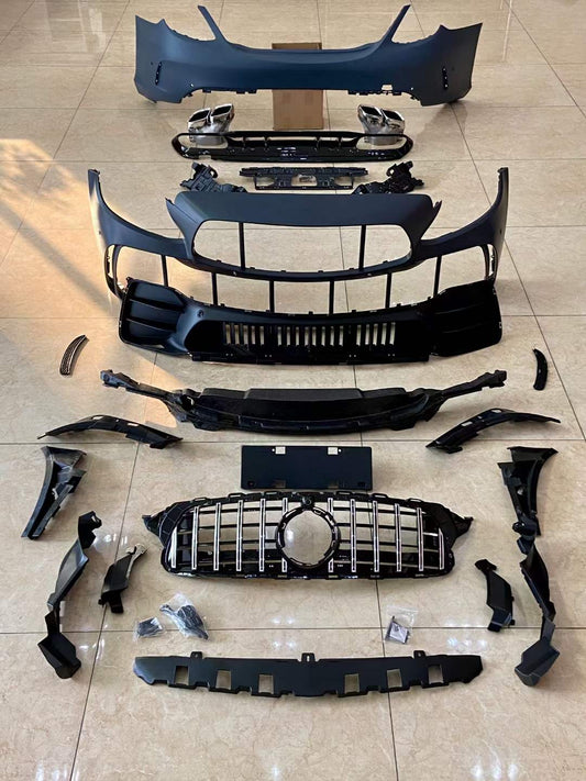 GT style body kit fit Mercedes Benz C Class W205 2018-2023