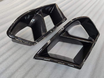 Dry carbon fiber front bumper inserts fit BMW M3 G80 M4 G82 2020UP