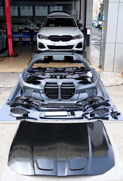 BMW M3 G80 STYLE FULL CONVERSION BODY KIT FIT BMW 3 SERIES G20 G28 2019-2023