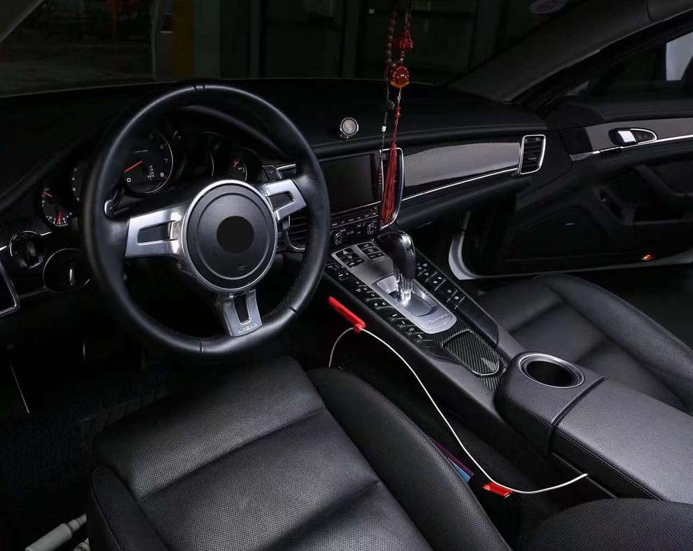 Dry carbon fiber interior trim kit covers fit Porsche Panamera 970 2010-2016