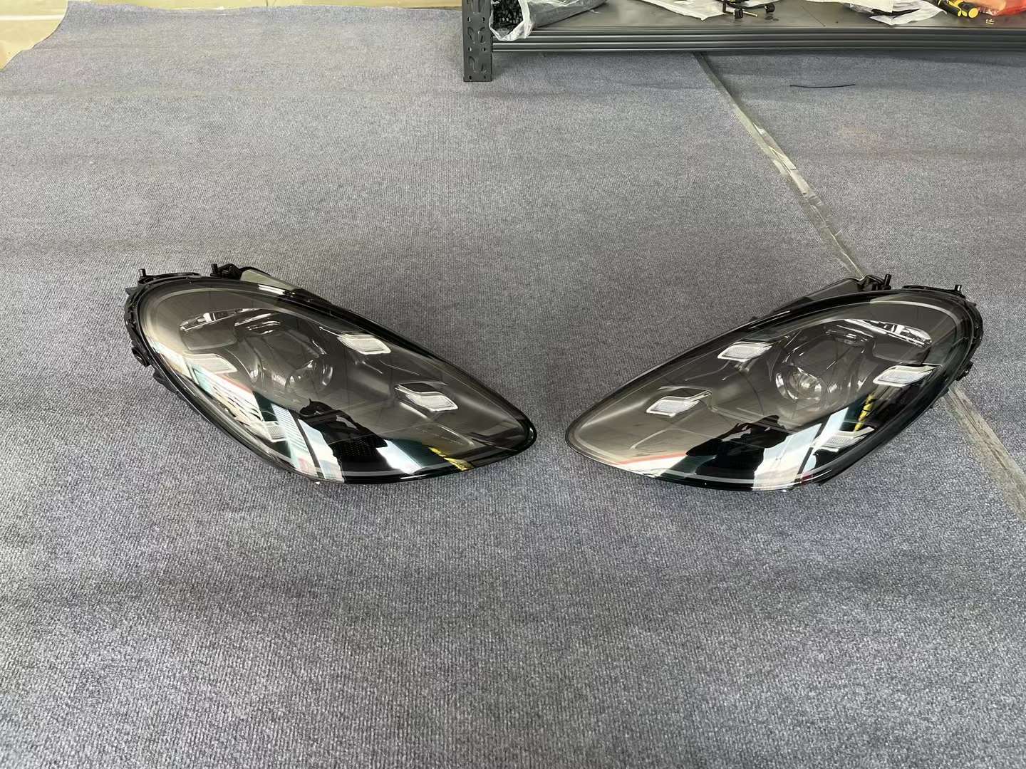 Pair of headlights assembly fit Porsche 718 Cayman Boxster 982 2016-2024 Plug and Play