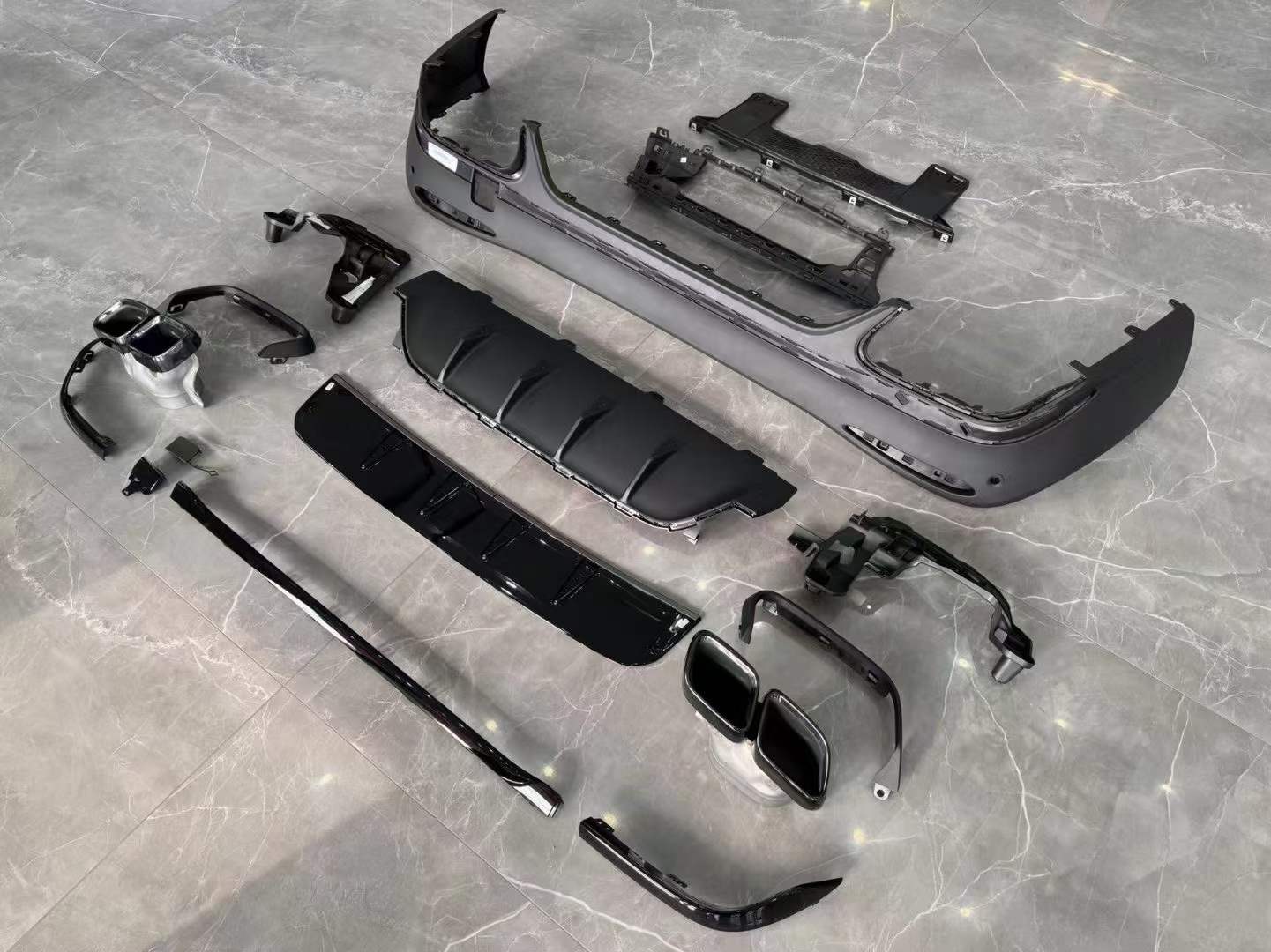 Rear diffuser with with exhaust tips GLC63 AMG style fit new Mercedes Benz GLC X254 2024UP