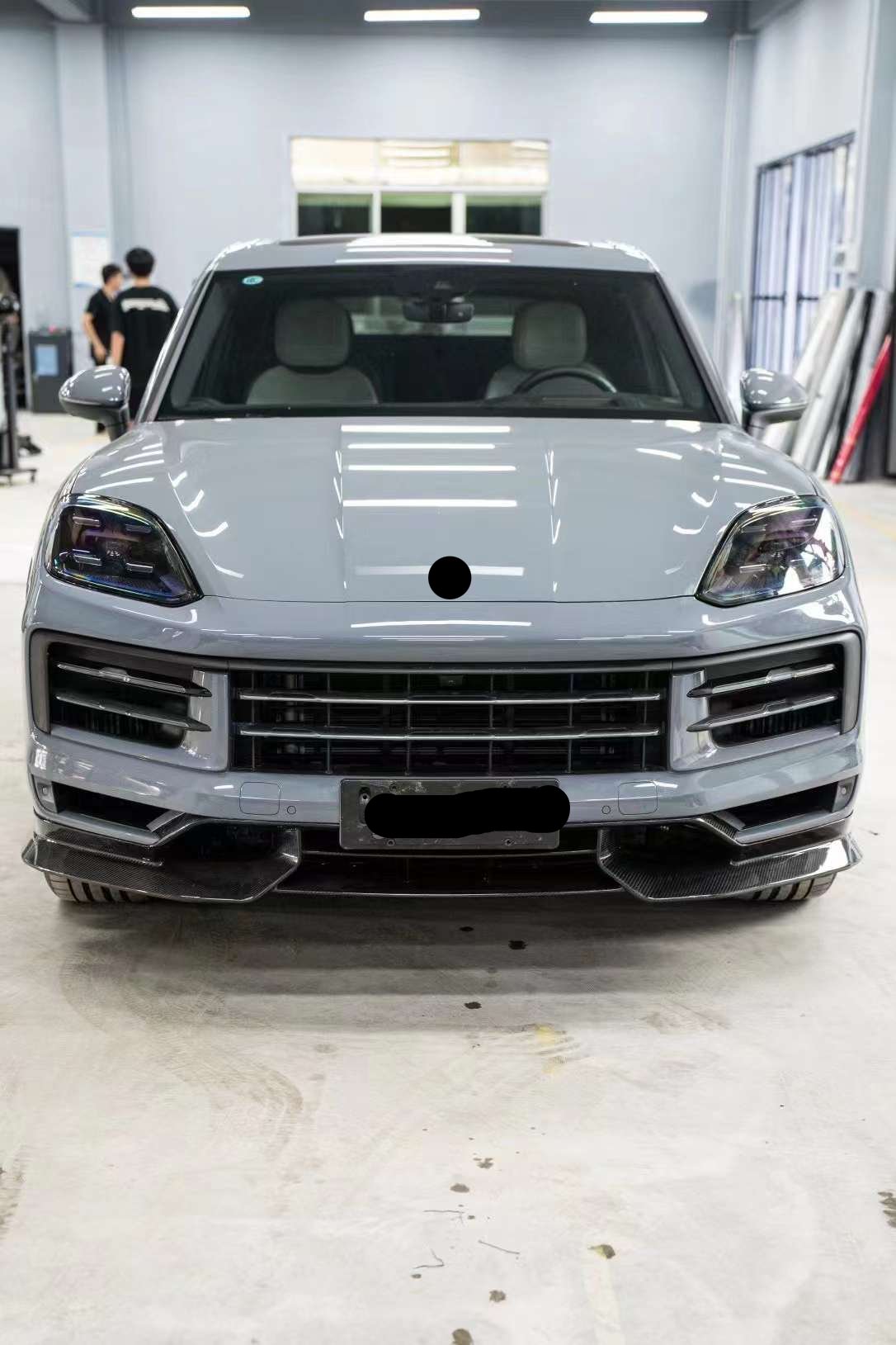 Carbon fiber front lip spoiler kit fit new Porsche Cayenne 2023 Present