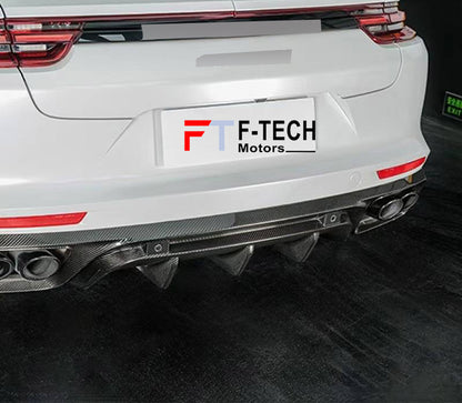 Dry Carbon Fiber Rear Difufser For Porsche Panamera 971 2017 - 2023 KDA Style