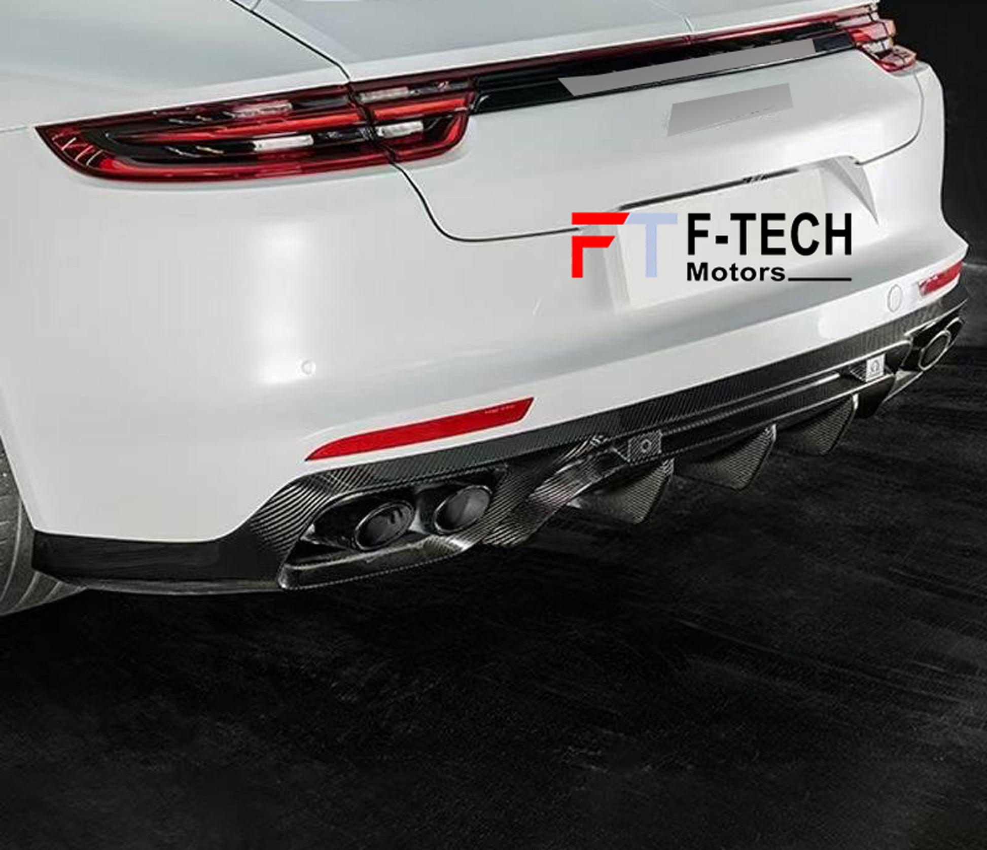 Dry Carbon Fiber Rear Difufser For Porsche Panamera 971 2017 - 2023 KDA Style