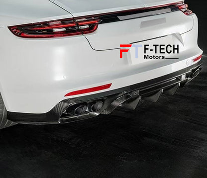 Dry Carbon Fiber Rear Difufser For Porsche Panamera 971 2017 - 2023 KDA Style