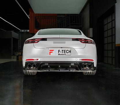 Dry Carbon Fiber Rear Difufser For Porsche Panamera 971 2017 - 2023 KDA Style