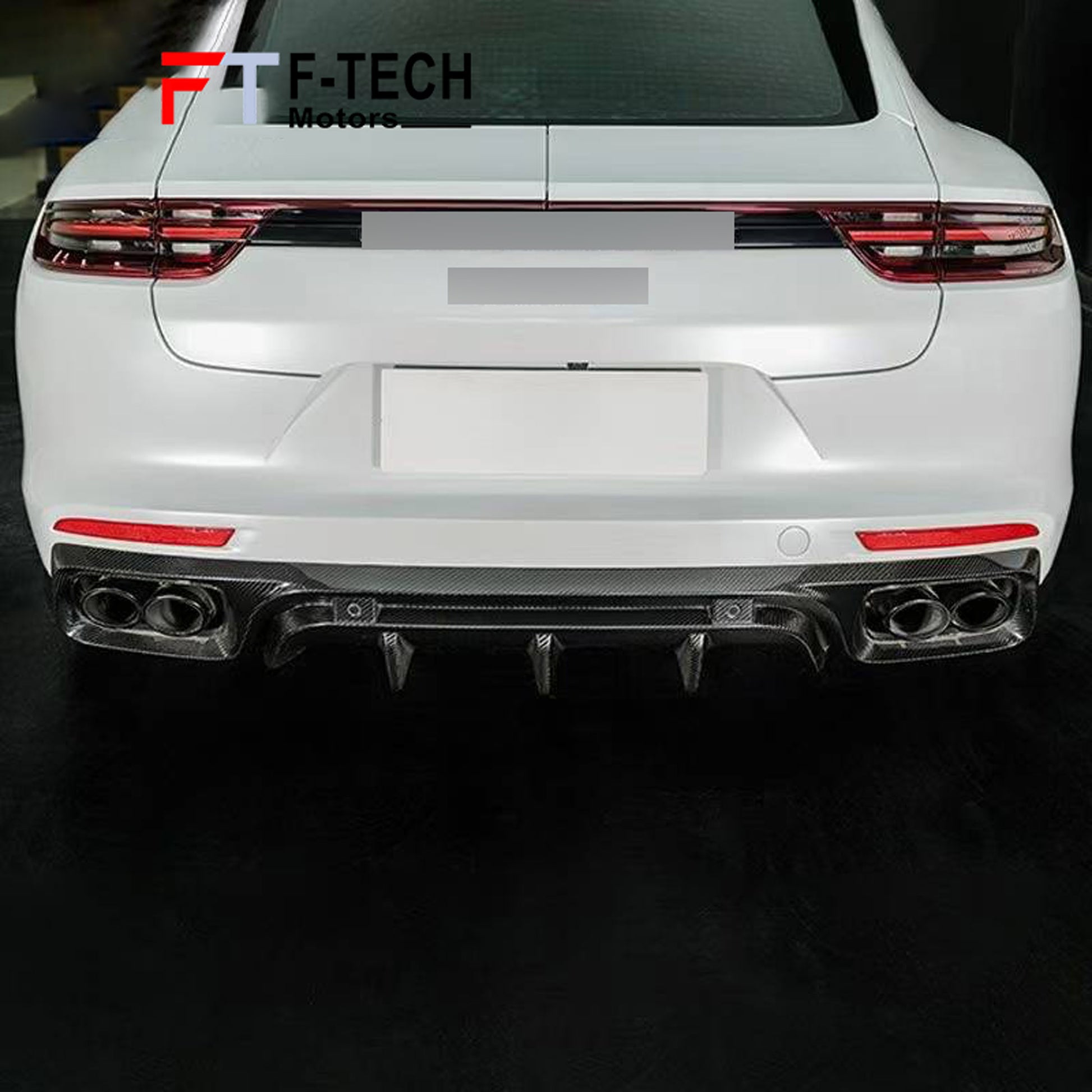 Dry Carbon Fiber Rear Difufser For Porsche Panamera 971 2017 - 2023 KDA Style